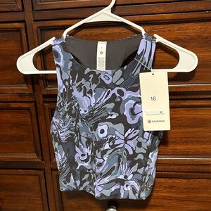 lululemon athletica Abstract Purple and Black Crop Top